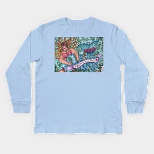 Peace On Earth Mermaid Wall Art & Tapestries Kids Long Sleeve T-Shirt